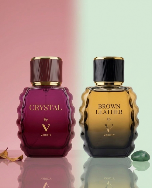 CRYSTAL & BROWN LEATHER – The Ultimate Dual Elegance