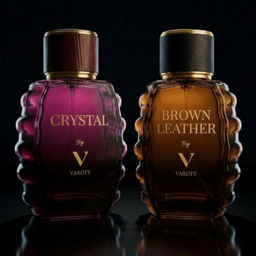 CRYSTAL & BROWN LEATHER – The Ultimate Dual Elegance